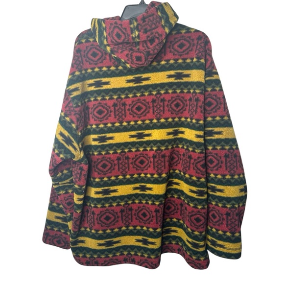 Vintage Woolrich Aztec Fleece Pullover, Hooded, Women’s Size XL - Picture 2 of 7